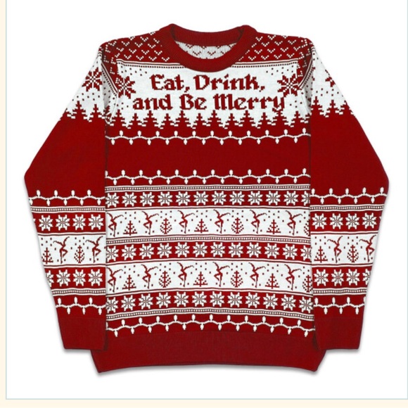 Dmb Dave matthews band holiday Christmas ugly sweater eat drink & be merry NEW - Picture 1 of 1